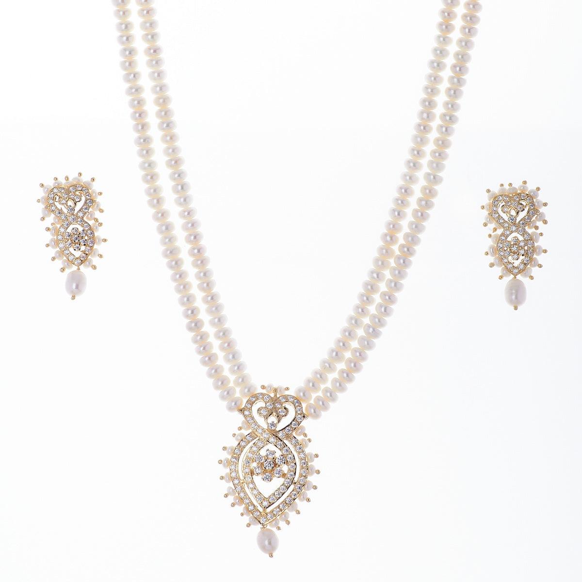 Traditional Real Pearl Necklace Set - Chandrani Pearls