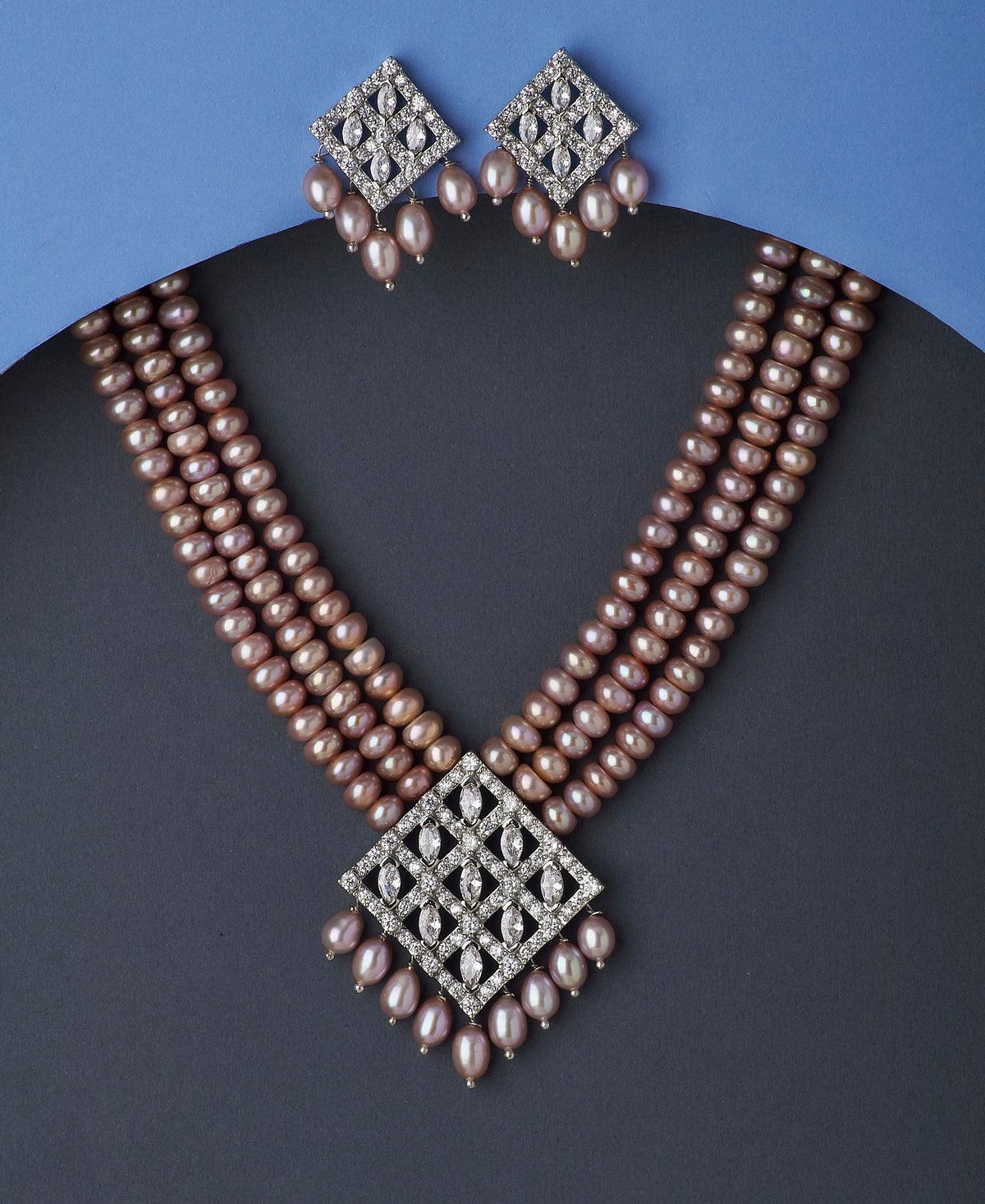 Traditional Real Pearl Necklace Set - Chandrani Pearls