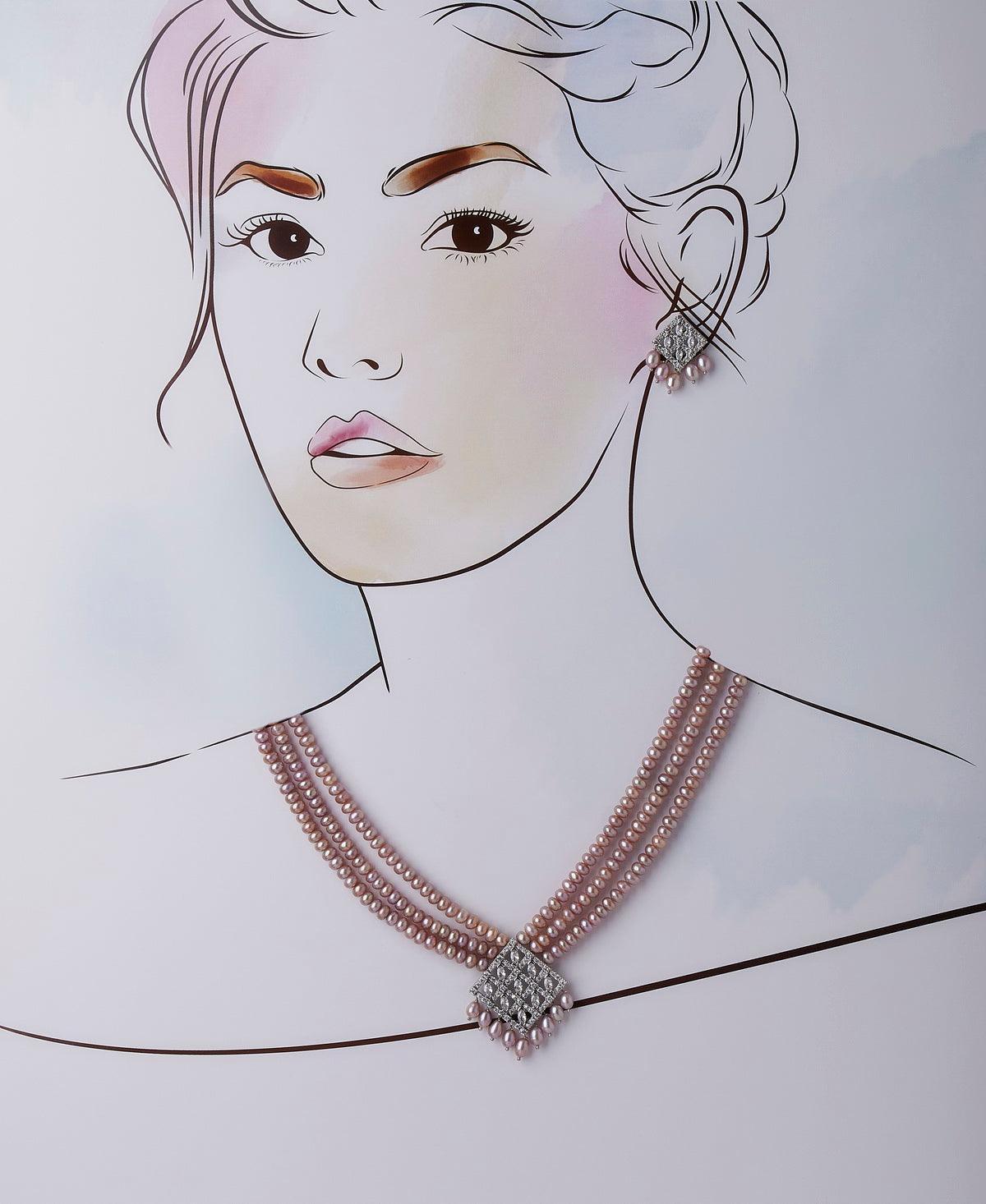 Traditional Real Pearl Necklace Set - Chandrani Pearls