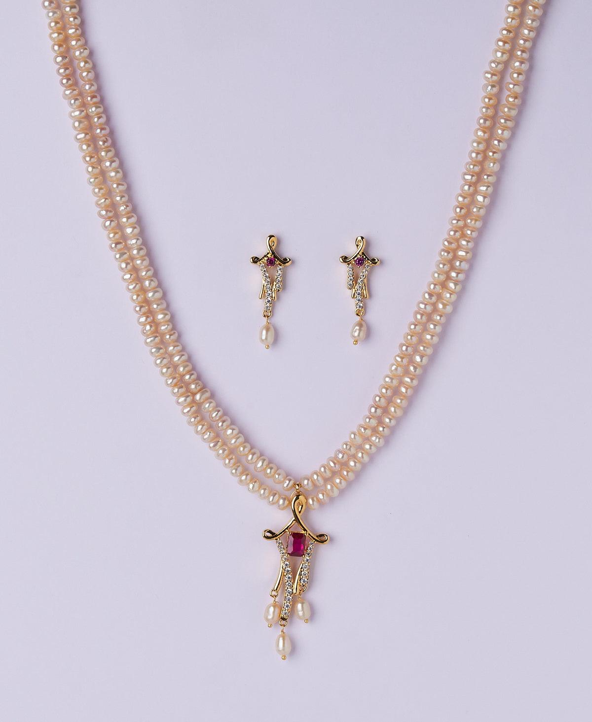 Traditional Real Pearl Necklace Set - Chandrani Pearls