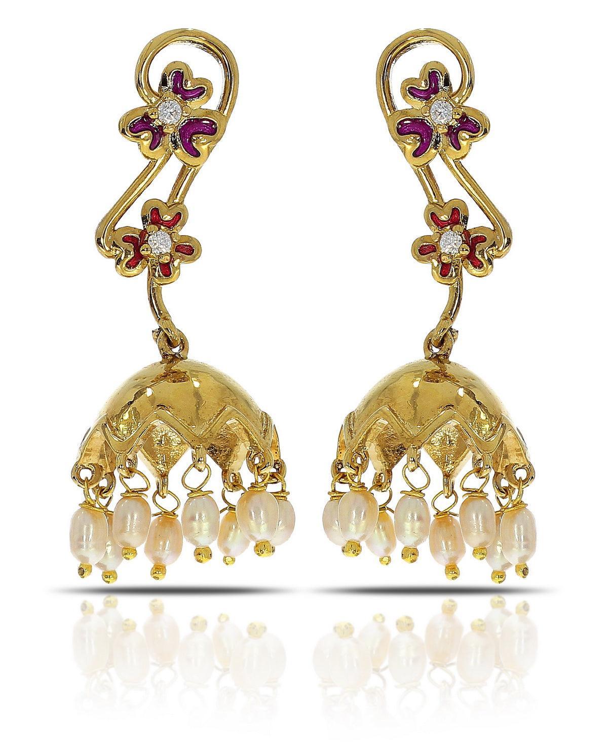 Traditional Small Pearl Jhumka Earring - Chandrani Pearls