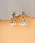 Traditional Stone Studded Pearl Earring - Chandrani Pearls