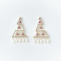 Traditional Stone Studded Pearl Earring - Chandrani Pearls