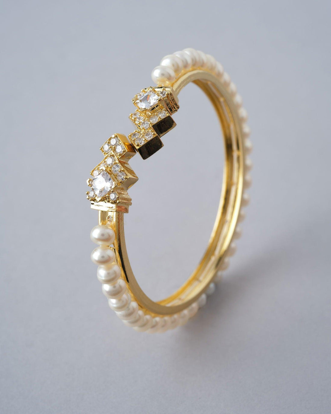 Traditional White Pearl Bangle - Chandrani Pearls