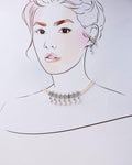 Traditional White Pearl Necklace Silver Finish Set - Chandrani Pearls