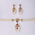 Traditional White Pearl Necklcae Set - Chandrani Pearls