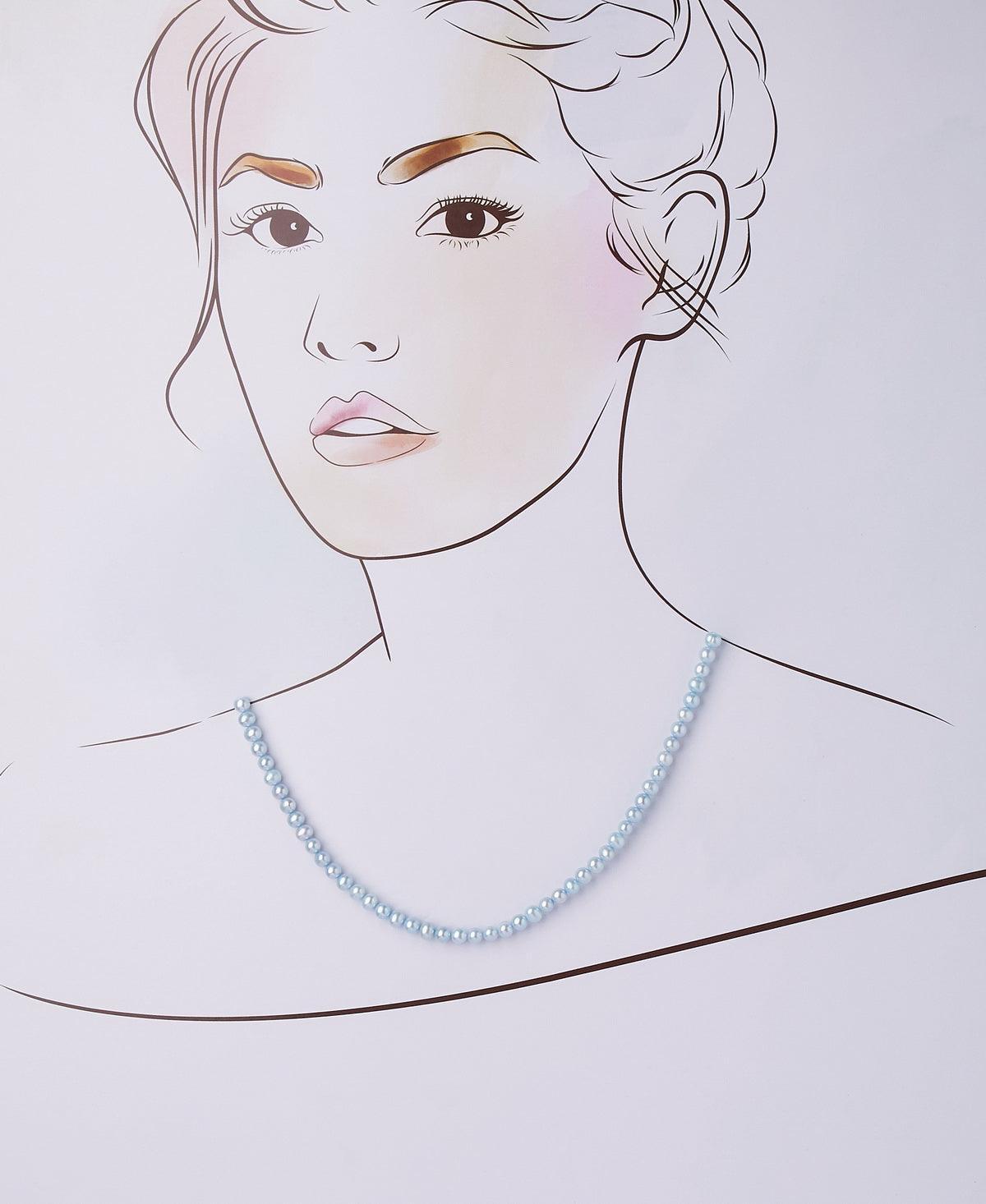 Trendy 1 line Pearl Necklace - Chandrani Pearls