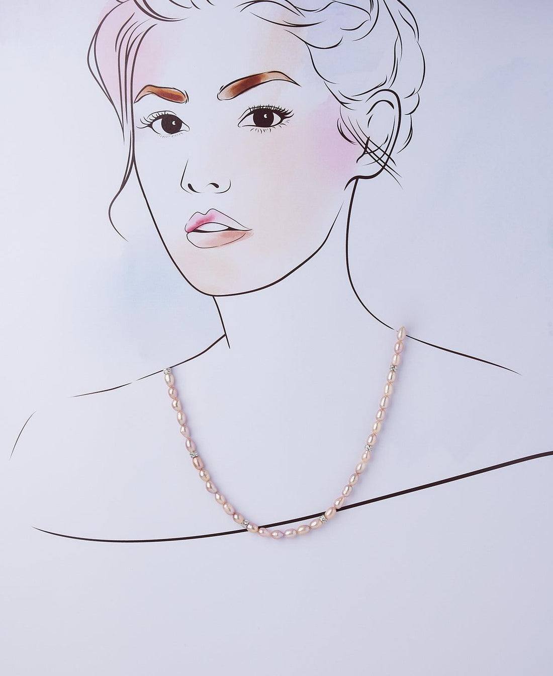 Trendy 1 line Pearl Necklace - Chandrani Pearls