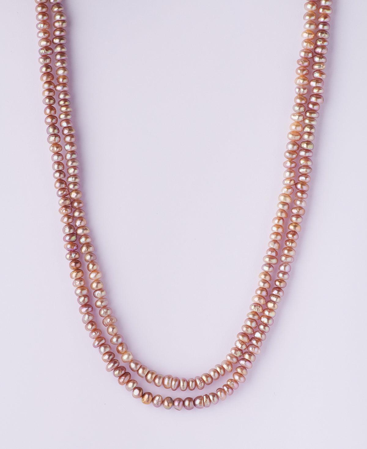 Trendy 2 line Pearl Necklace - Chandrani Pearls