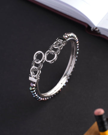 Trendy Black Pearl Bangle - Chandrani Pearls