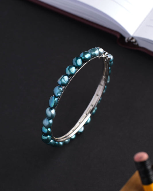 Trendy Blue Pearl Bangle - Chandrani Pearls