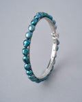 Trendy Blue Pearl Bangle - Chandrani Pearls