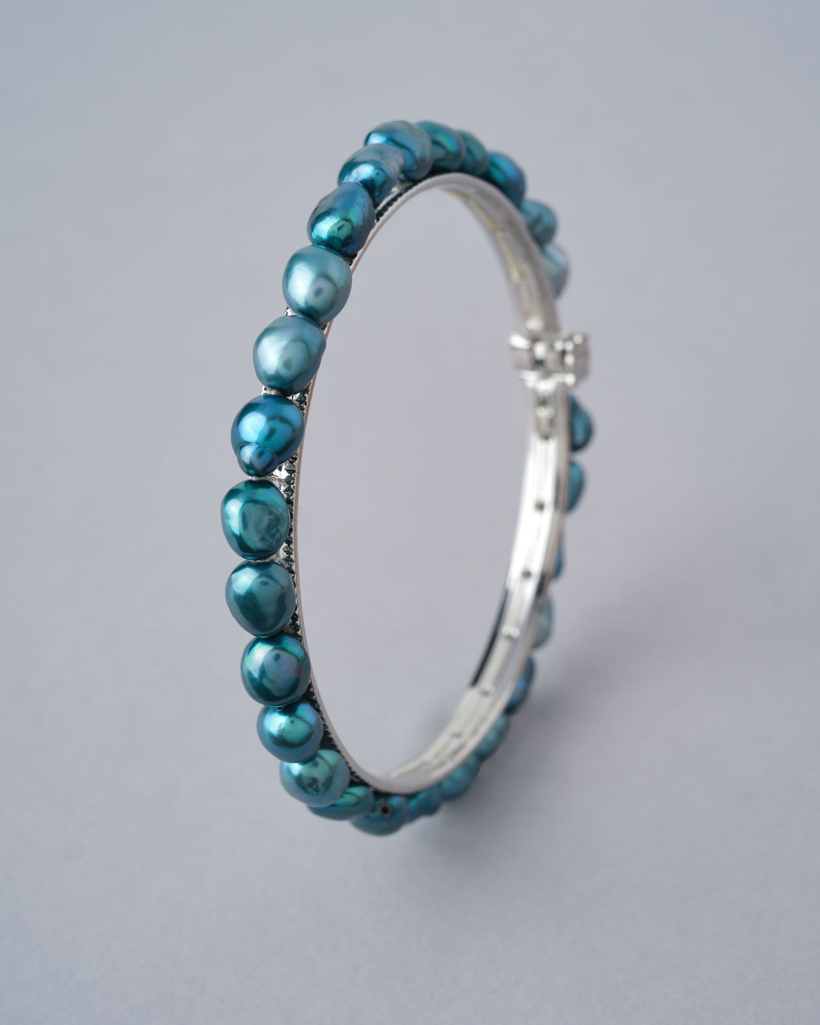 Trendy Blue Pearl Bangle - Chandrani Pearls