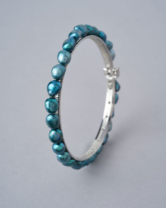 Trendy Blue Pearl Bangle - Chandrani Pearls