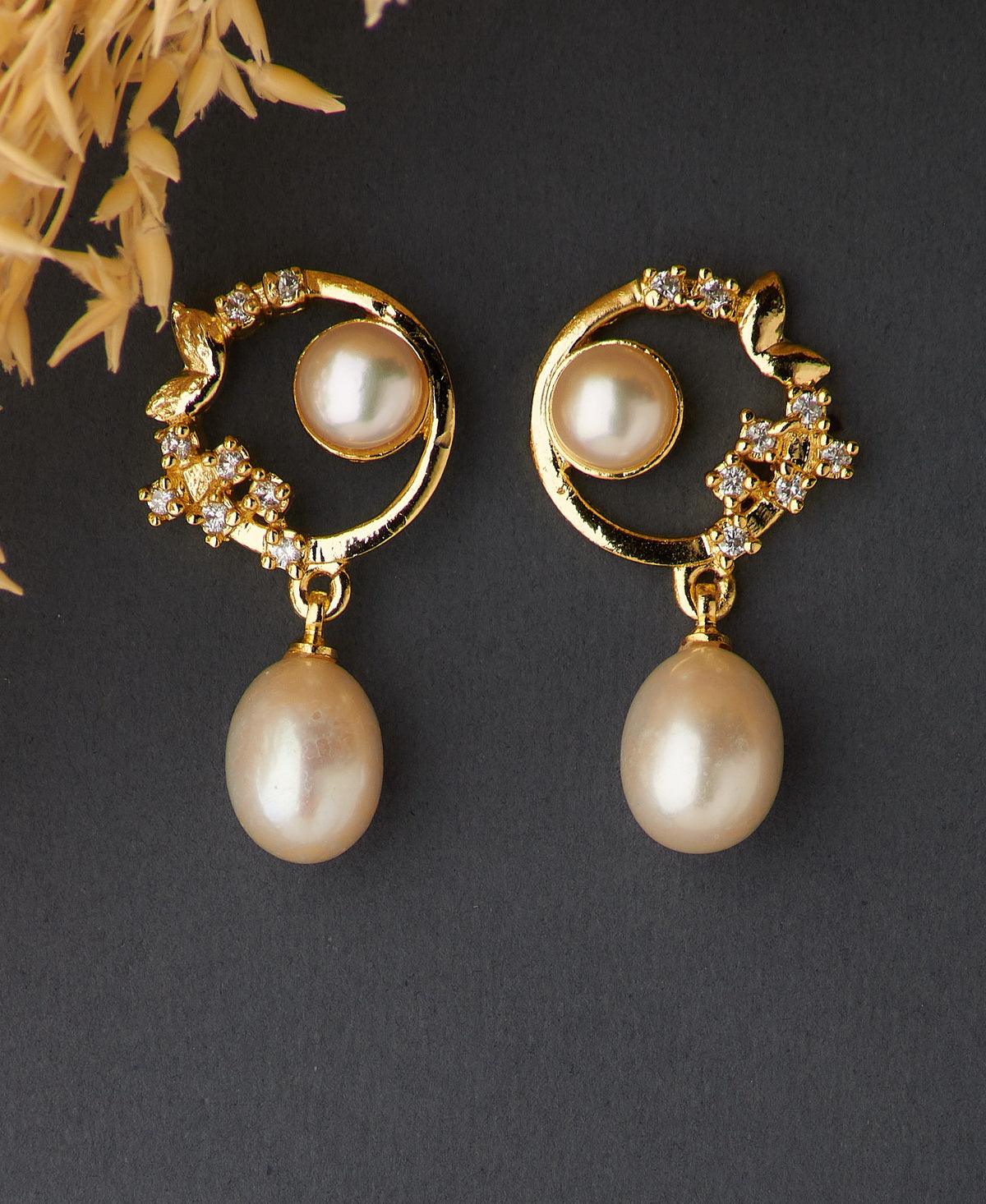 Trendy Drop Pearl Earring - Chandrani Pearls