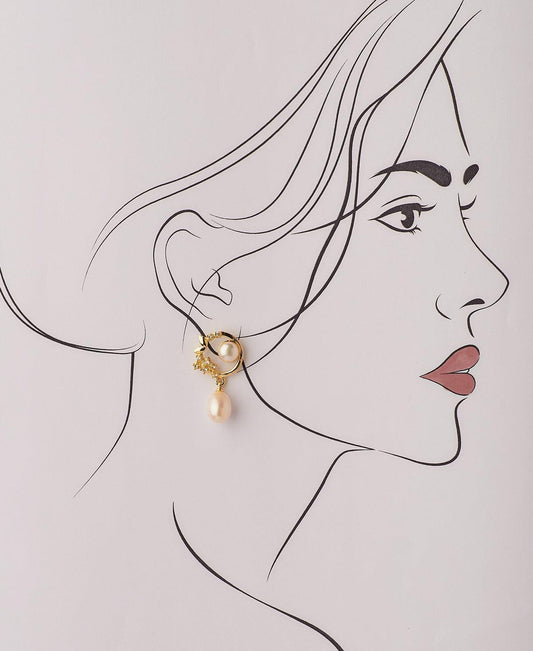 Trendy Drop Pearl Earring - Chandrani Pearls