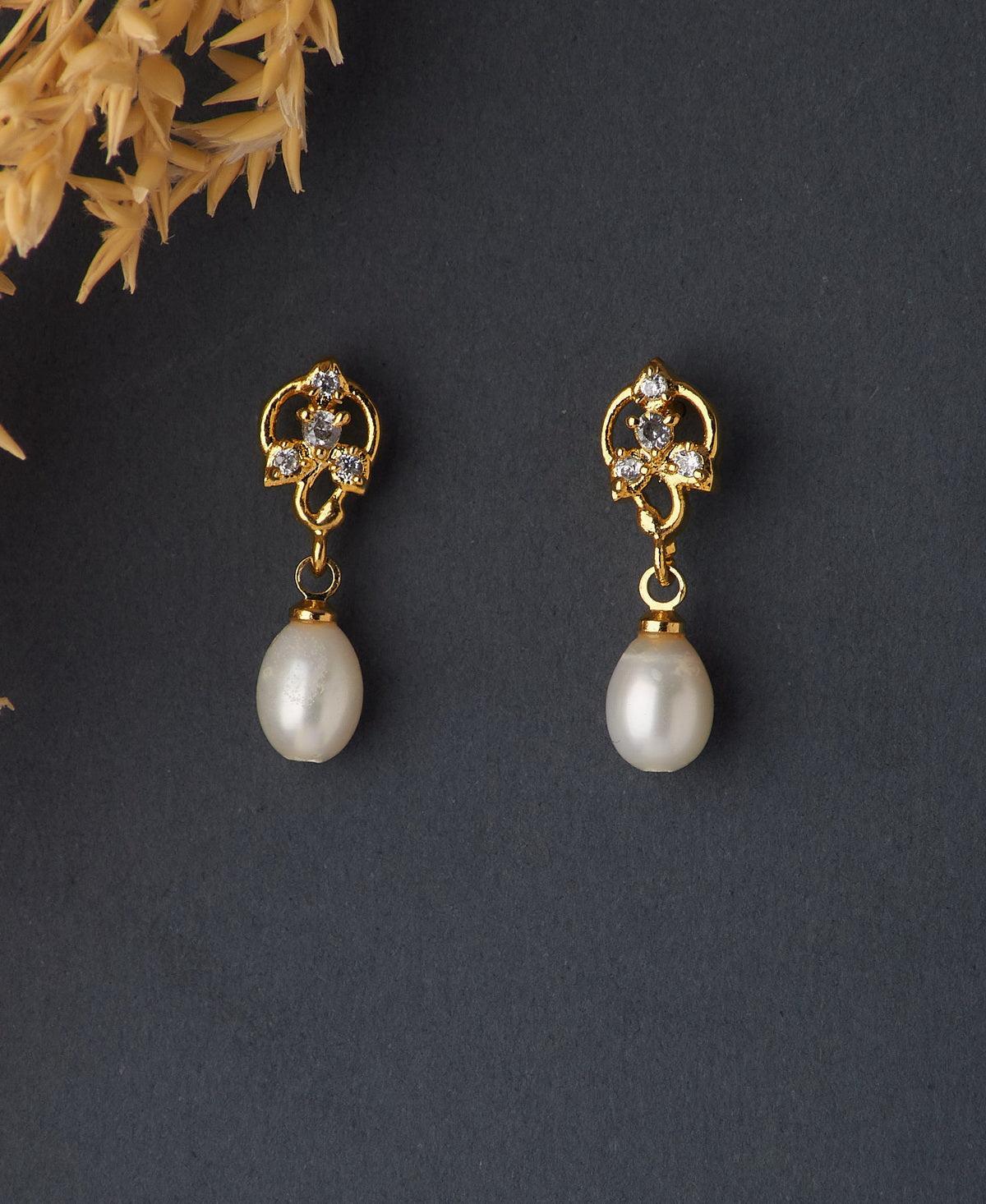 Trendy Hanging Pearl Earring - Chandrani Pearls