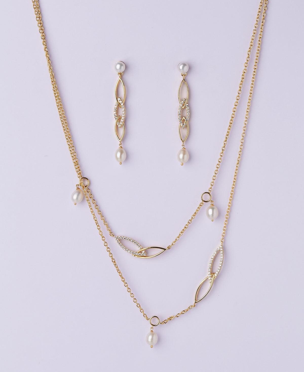 Trendy Metallic Chain Set - Chandrani Pearls