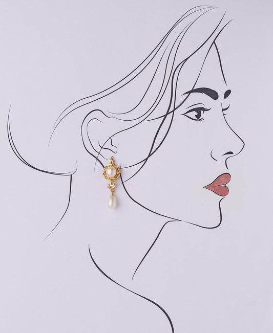 Trendy Pearl Hang Earring - Chandrani Pearls