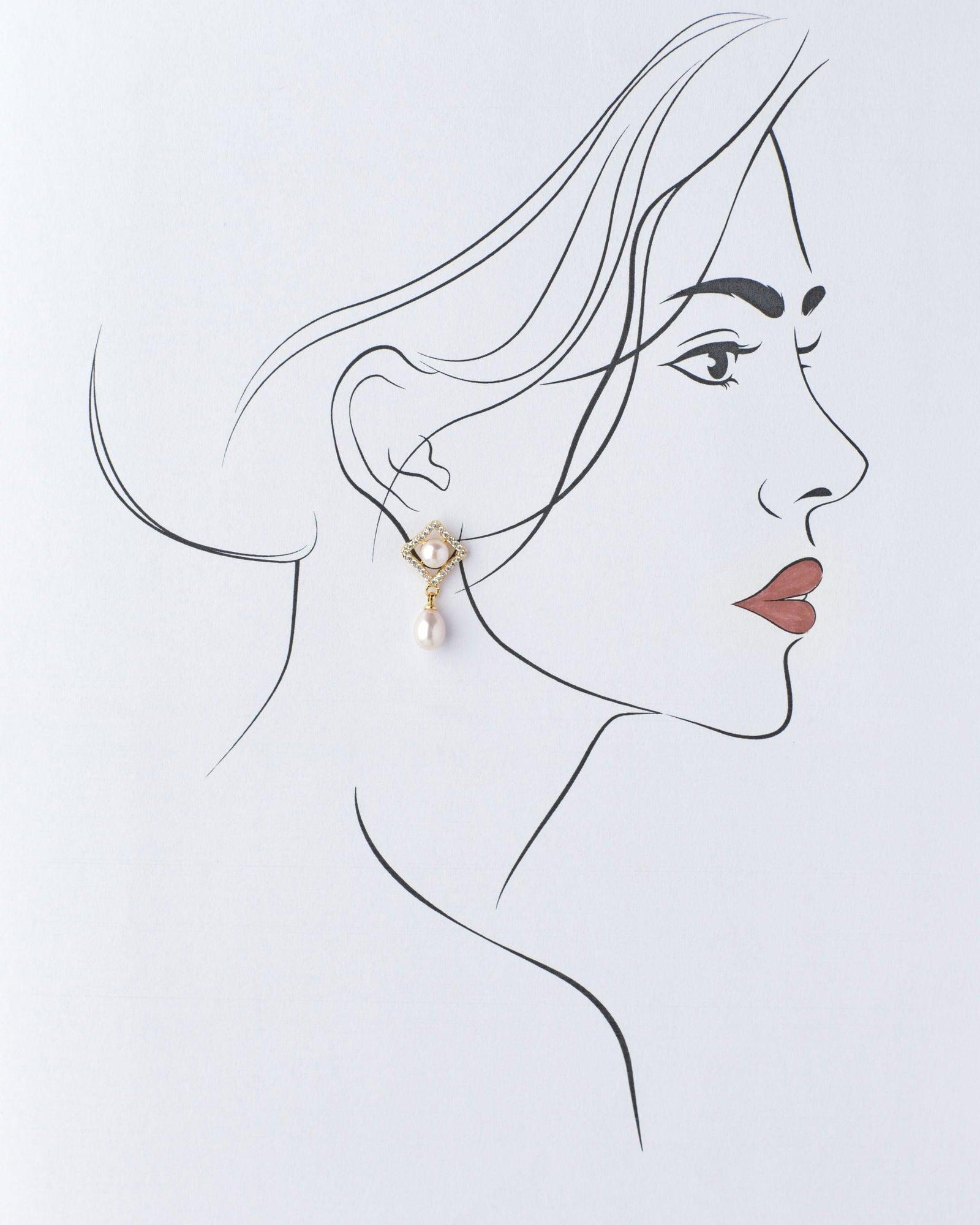 Trendy Pearl Hang Earring - Chandrani Pearls