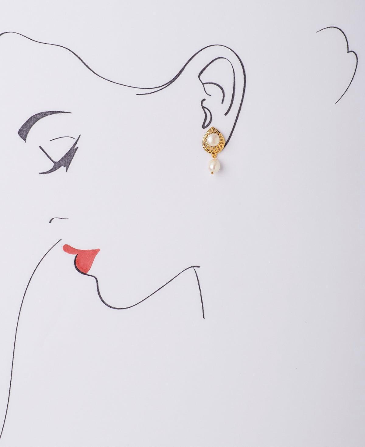 Trendy Pearl Hanging Earring - Chandrani Pearls