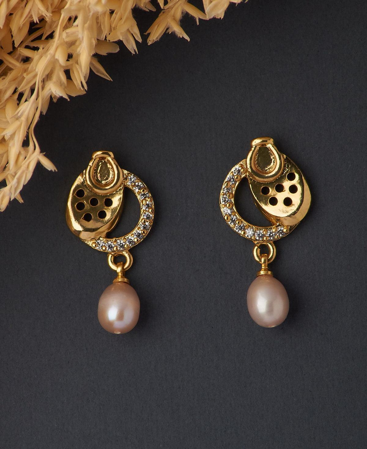 Trendy Pearl Hanging Earring - Chandrani Pearls