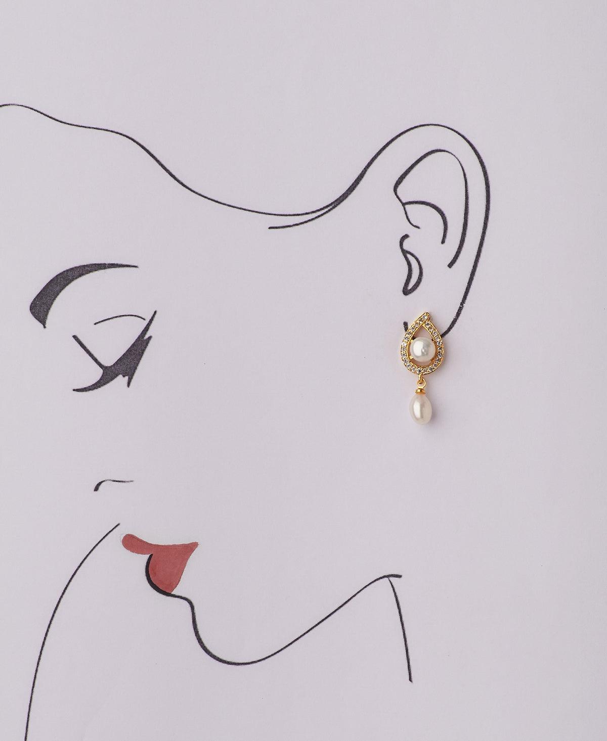 Trendy Pearl Hanging Earring - Chandrani Pearls