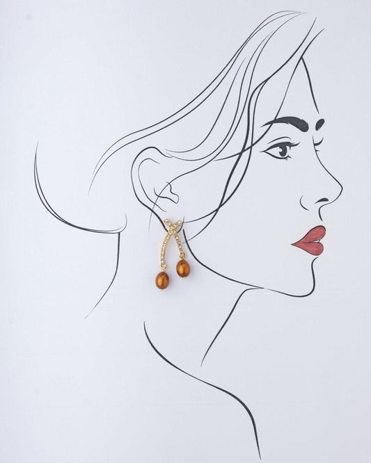 Trendy Pearl Hanging Earring - Chandrani Pearls