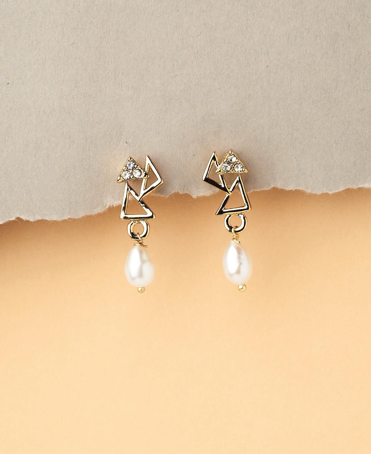 Trendy Pearl Hanging Earrings - Chandrani Pearls