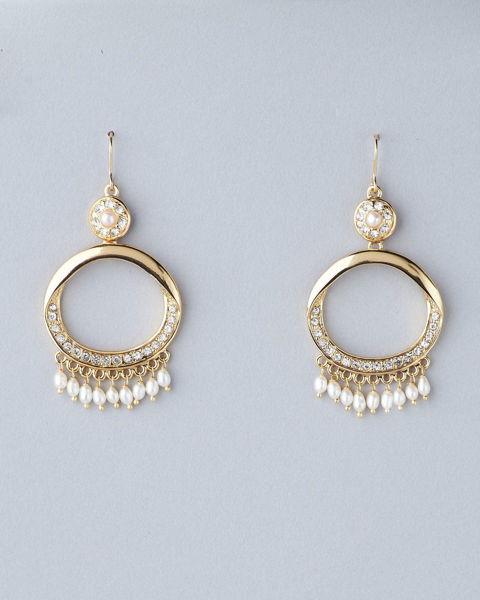 Trendy Pearl Hanging Earrings - Chandrani Pearls