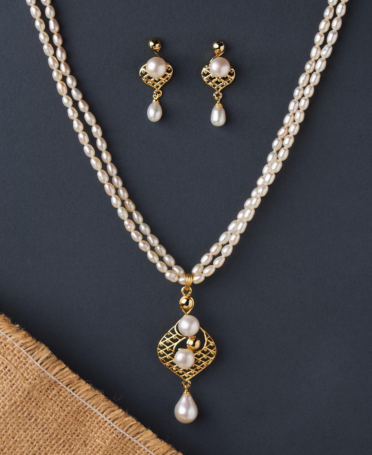 Trendy Pearl Necklace Set - Chandrani Pearls