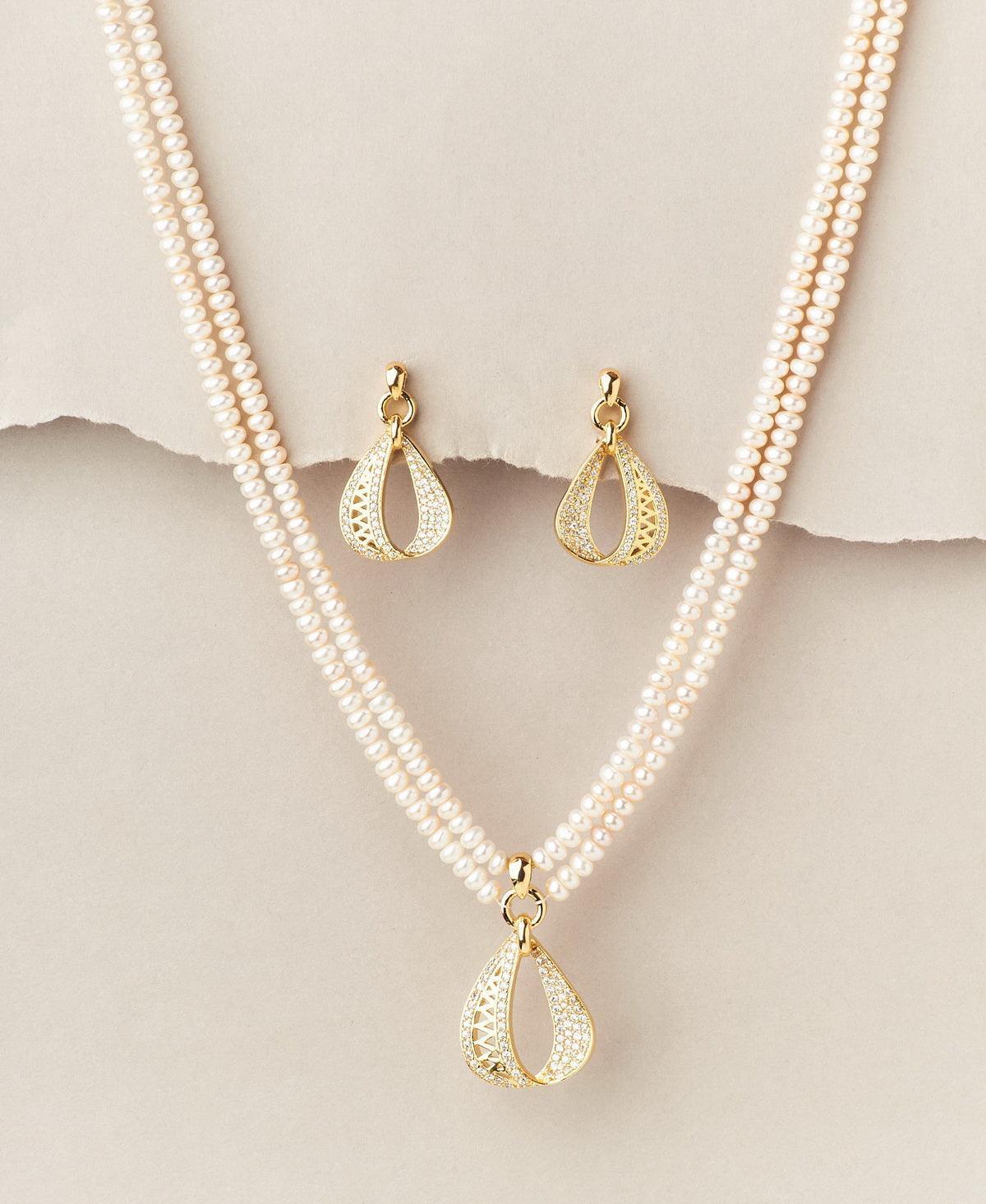 Trendy Pearl Necklace Set - Chandrani Pearls