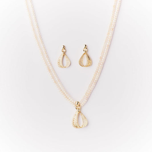 Trendy Pearl Necklace Set - Chandrani Pearls