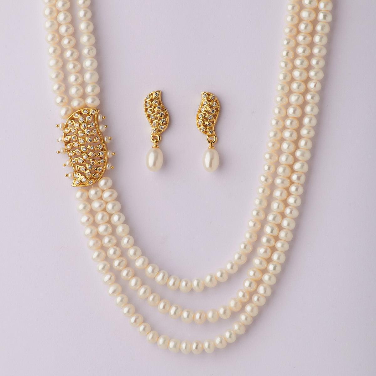 Trendy Pearl Necklace Set - Chandrani Pearls