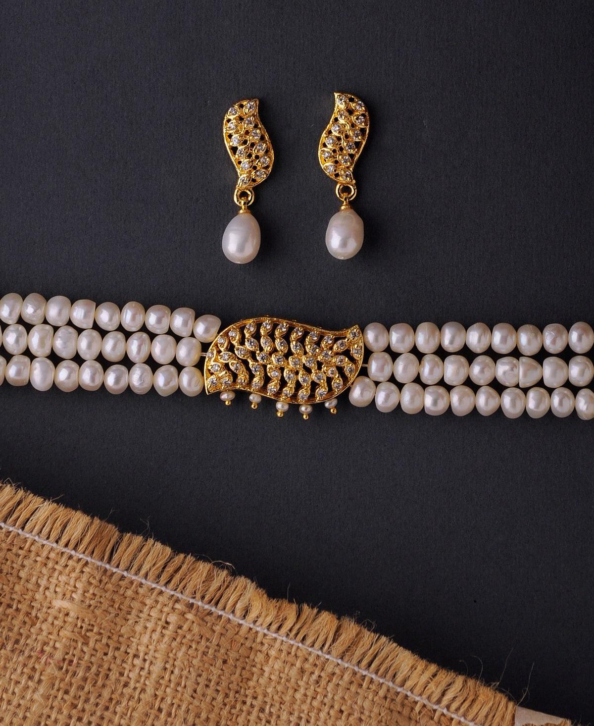 Trendy Pearl Necklace Set - Chandrani Pearls