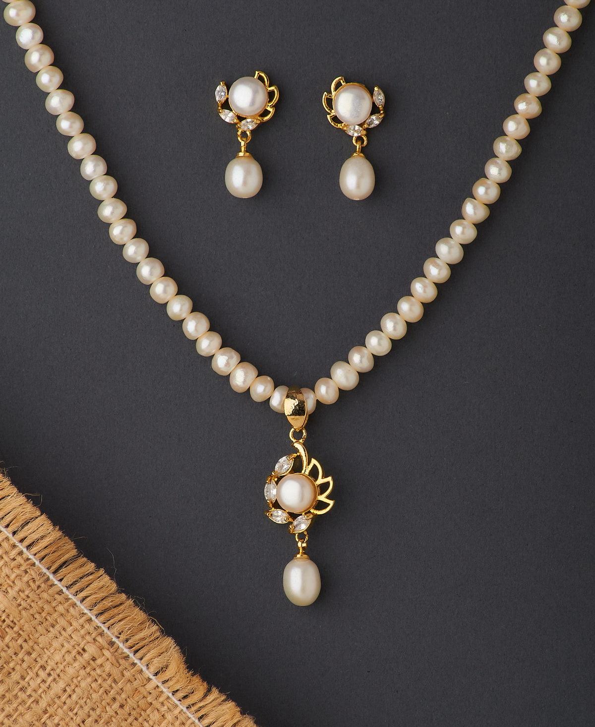 Trendy Pearl Necklace Set - Chandrani Pearls