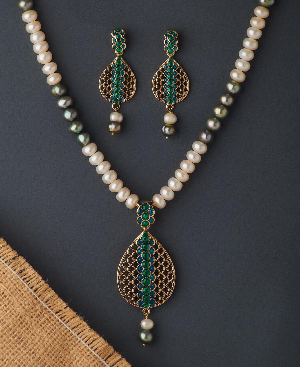 Trendy Pearl Necklace Set - Chandrani Pearls