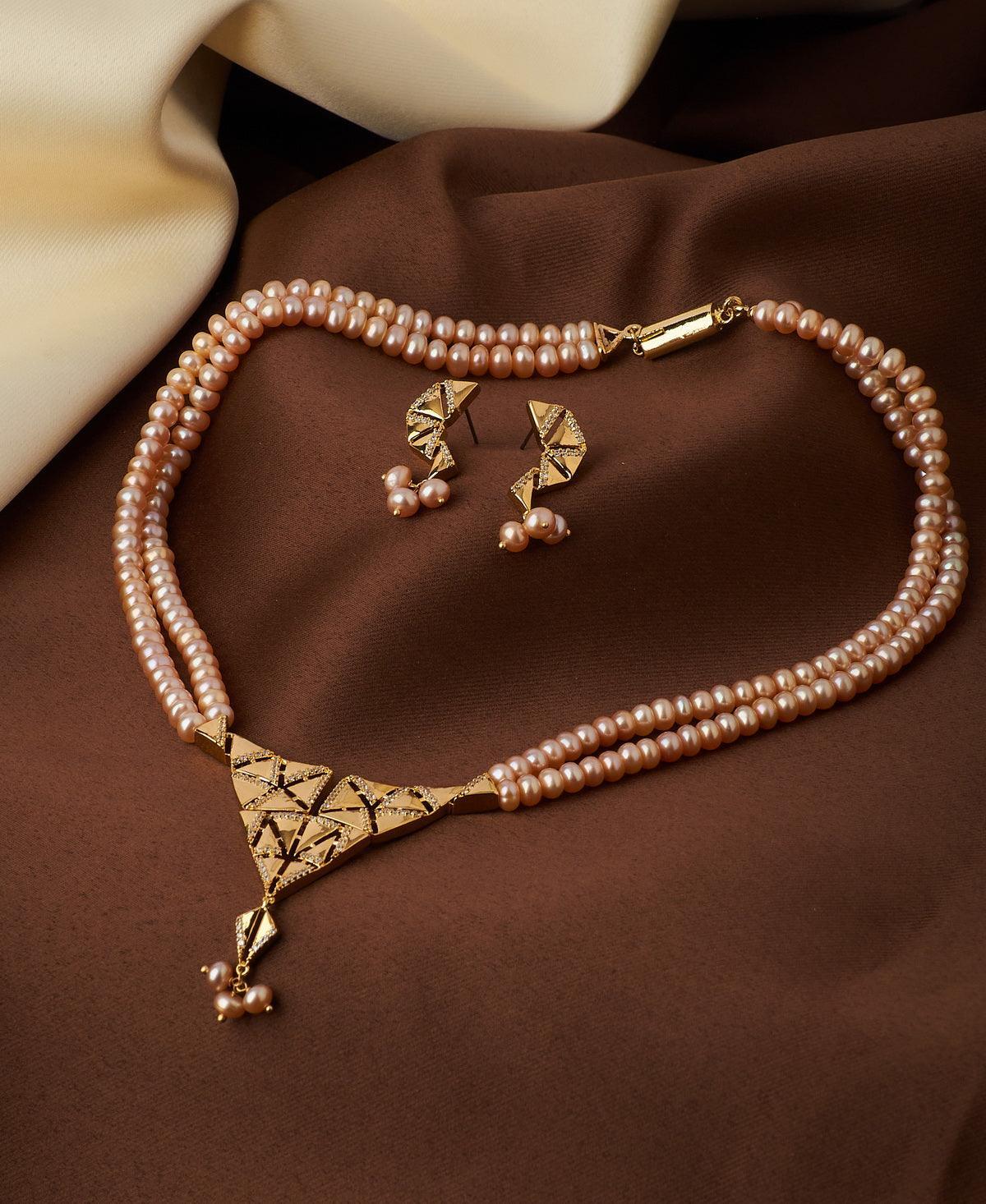 Trendy Pearl Necklace Set - Chandrani Pearls