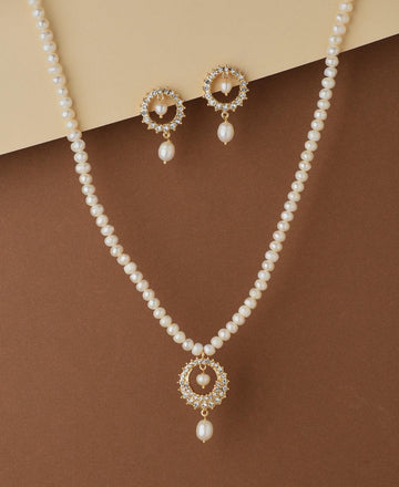 Trendy Pearl Necklace Set - Chandrani Pearls