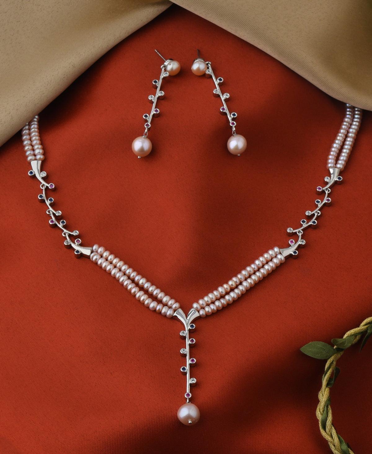 Trendy Pearl Necklace Set - Chandrani Pearls