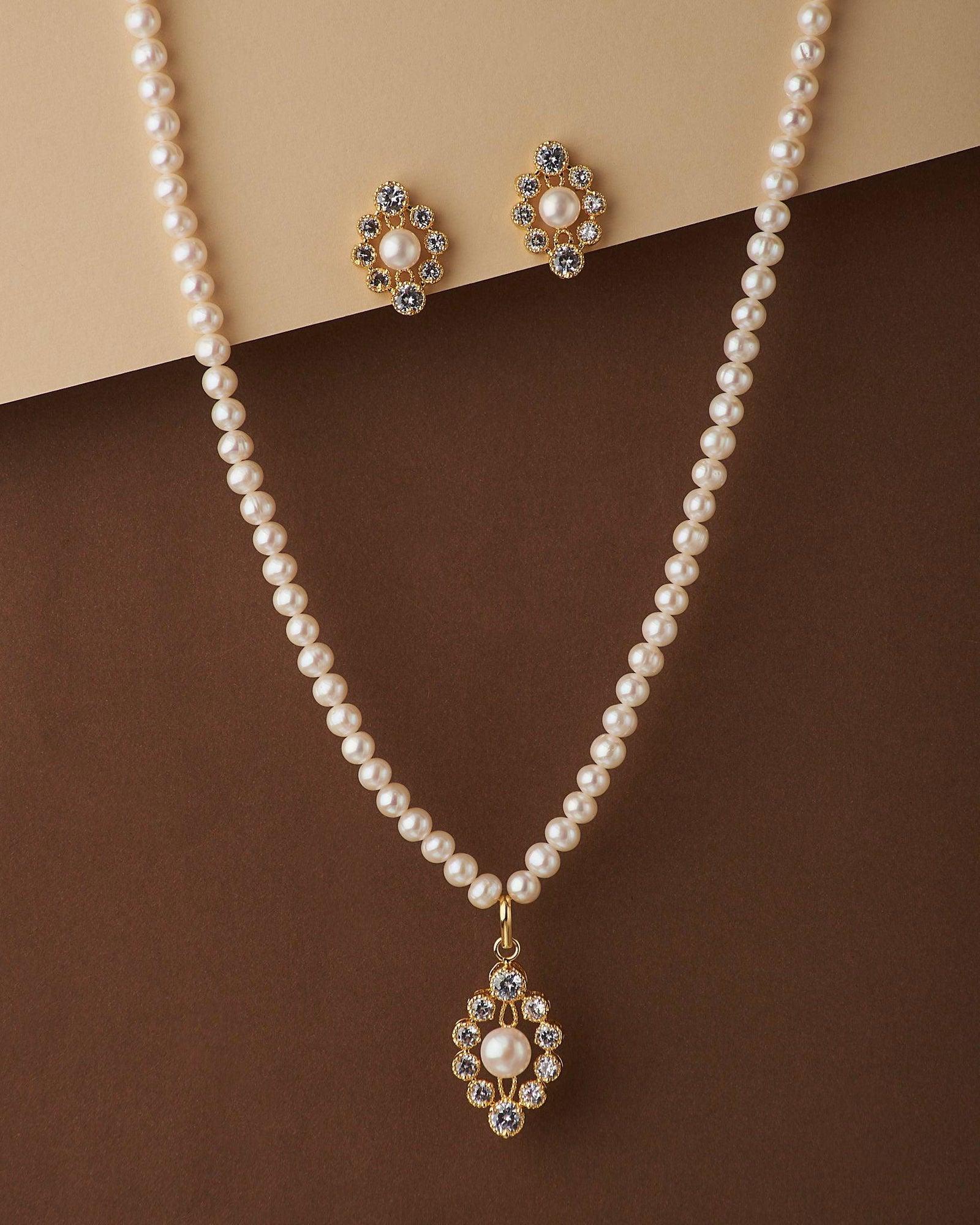 Trendy Pearl Necklace Set - Chandrani Pearls