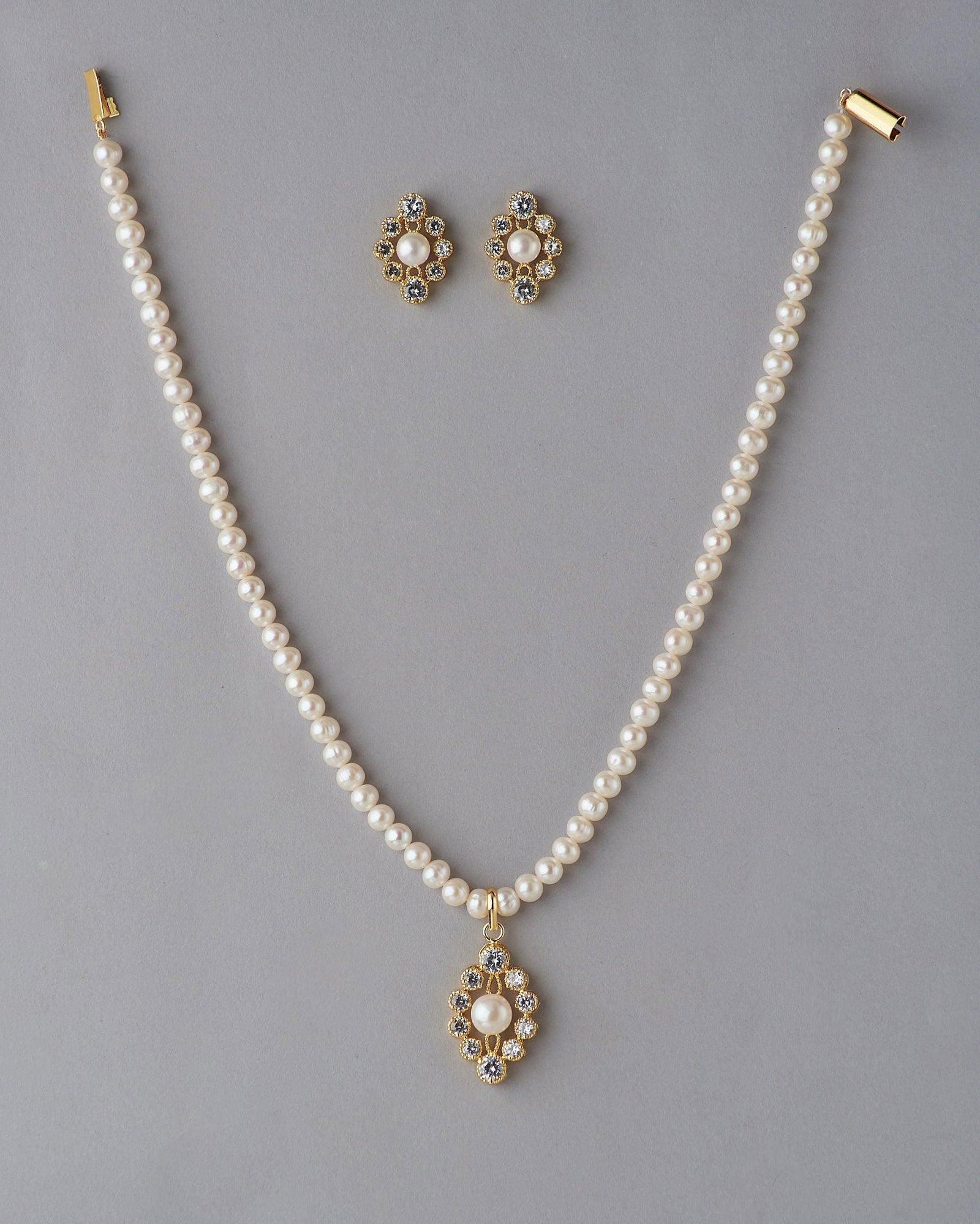 Trendy Pearl Necklace Set - Chandrani Pearls