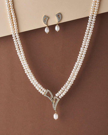 Trendy Pearl Necklace Set - Chandrani Pearls