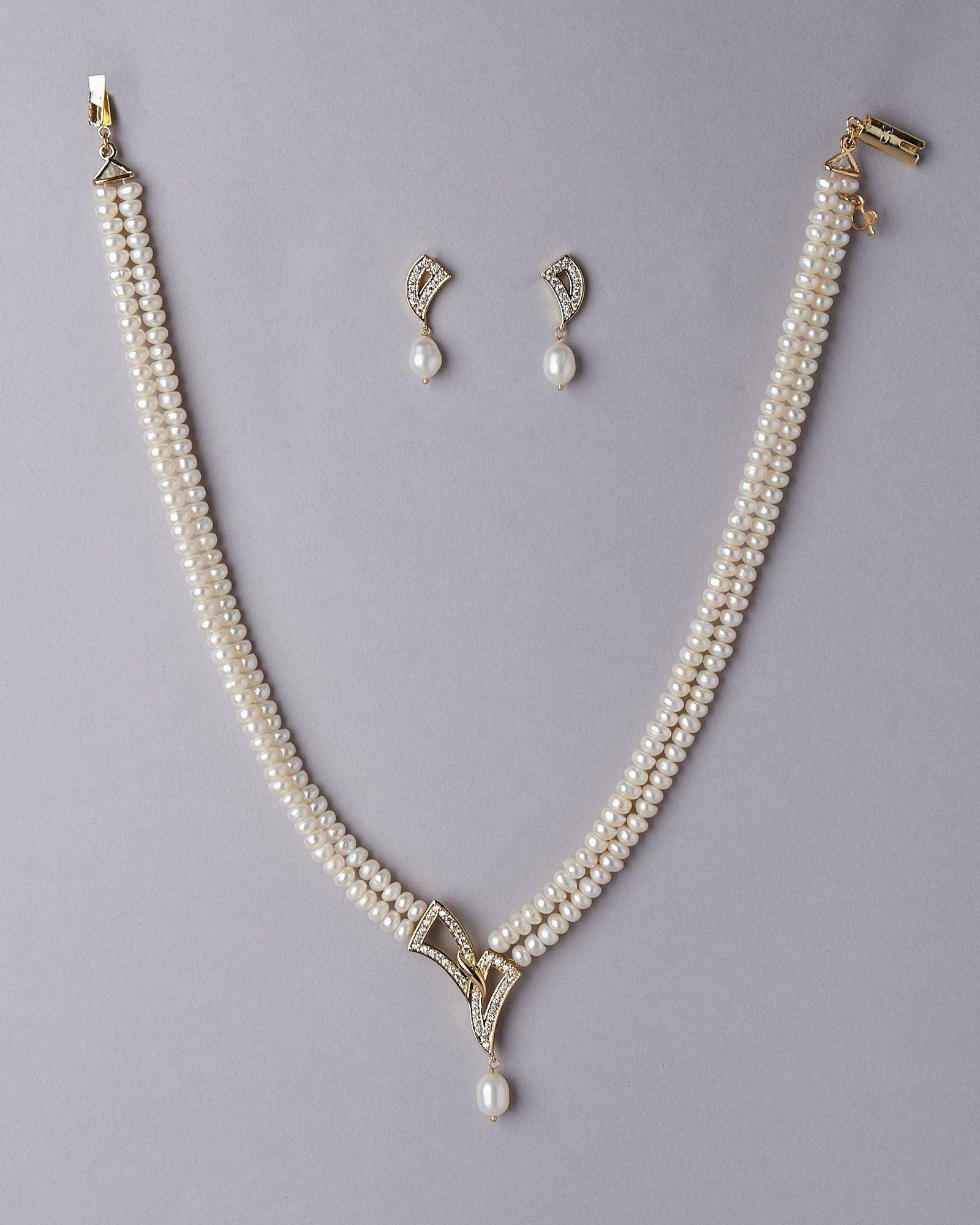 Trendy Pearl Necklace Set - Chandrani Pearls