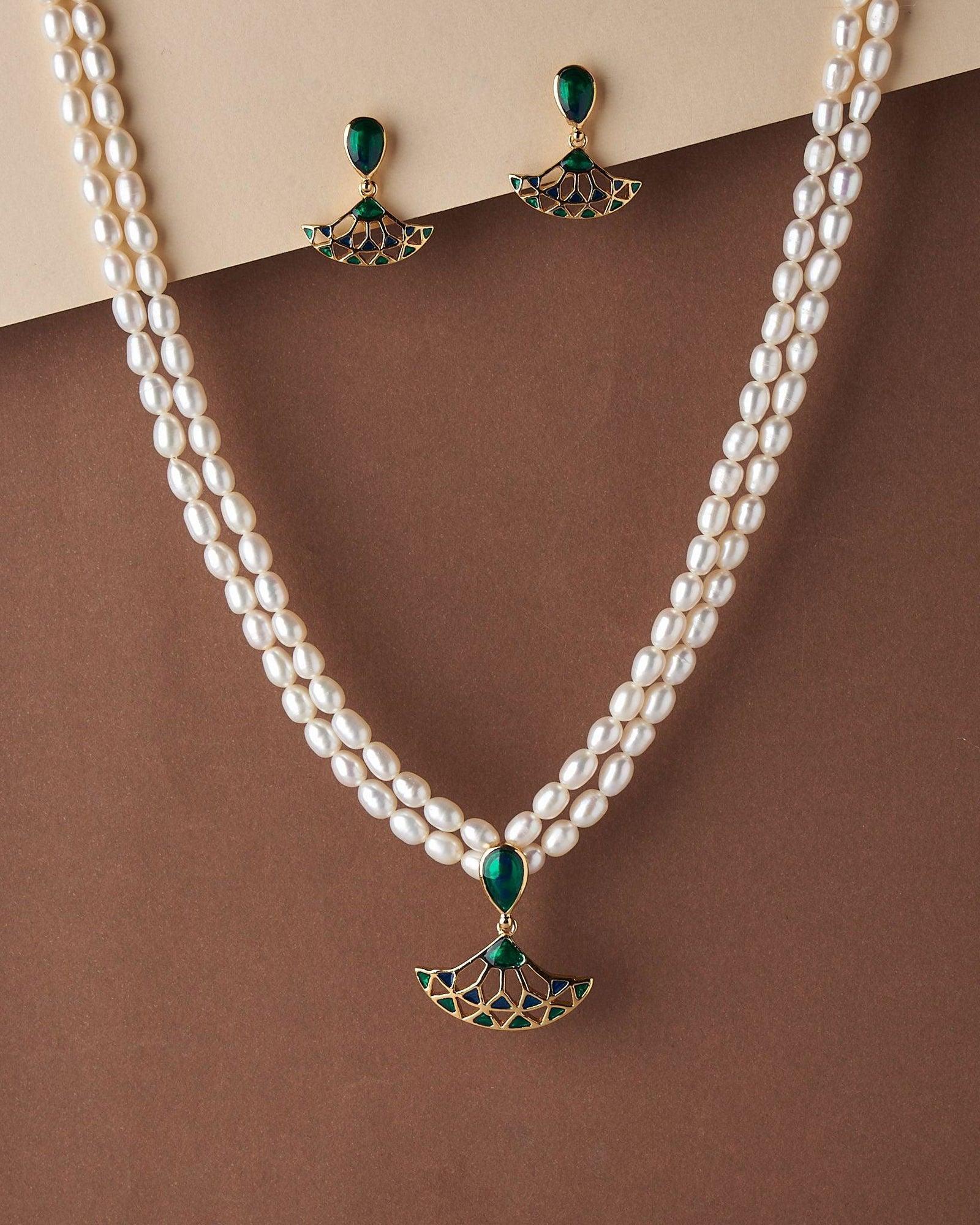 Trendy Pearl Necklace Set - Chandrani Pearls