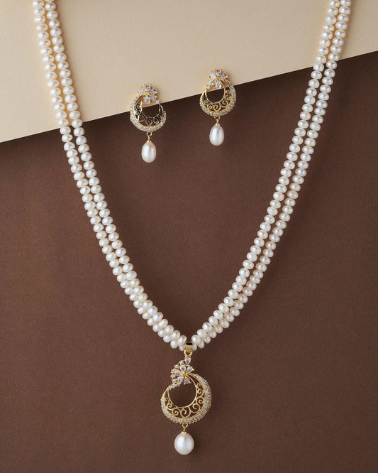 Trendy Pearl Necklace Set - Chandrani Pearls