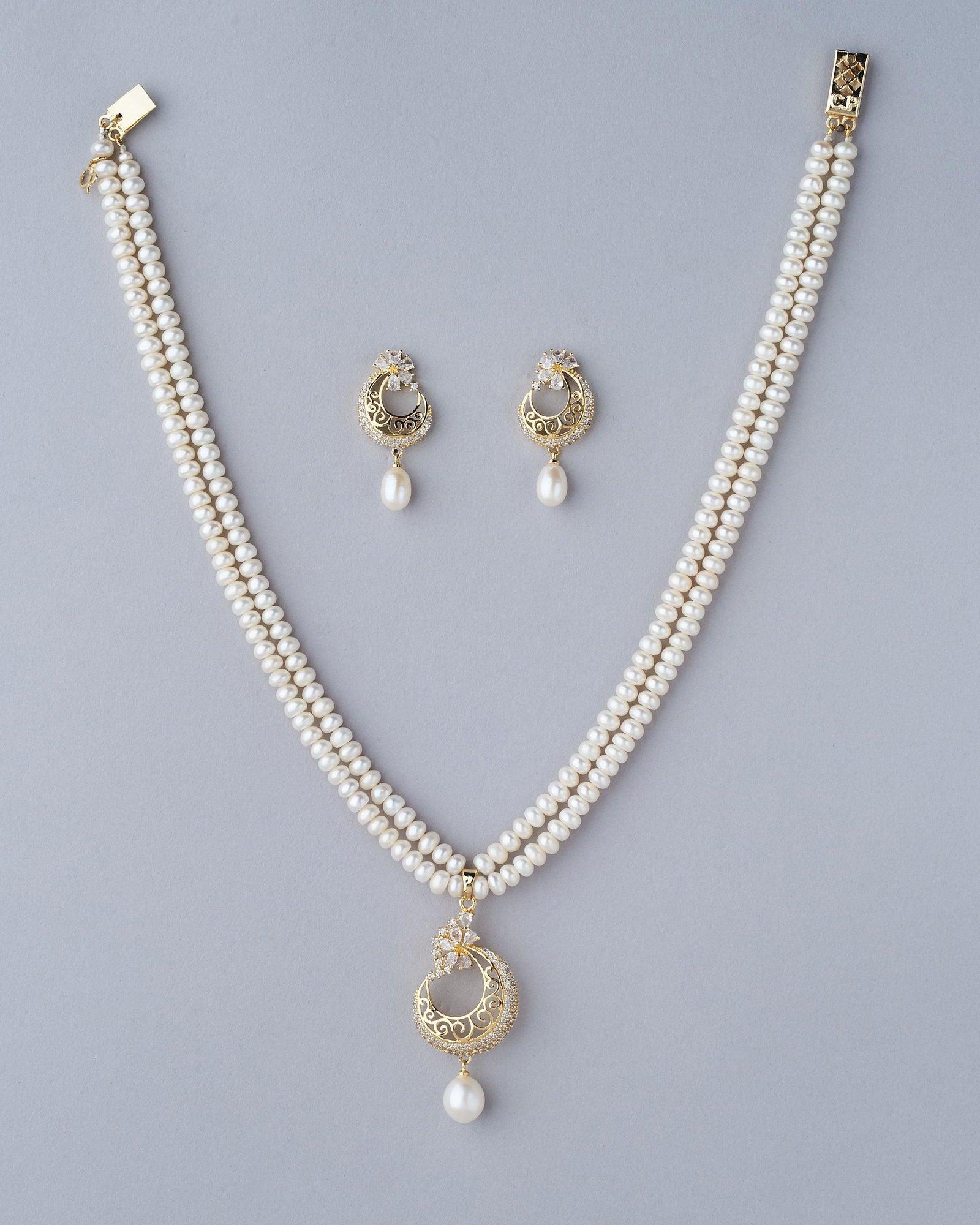 Trendy Pearl Necklace Set - Chandrani Pearls