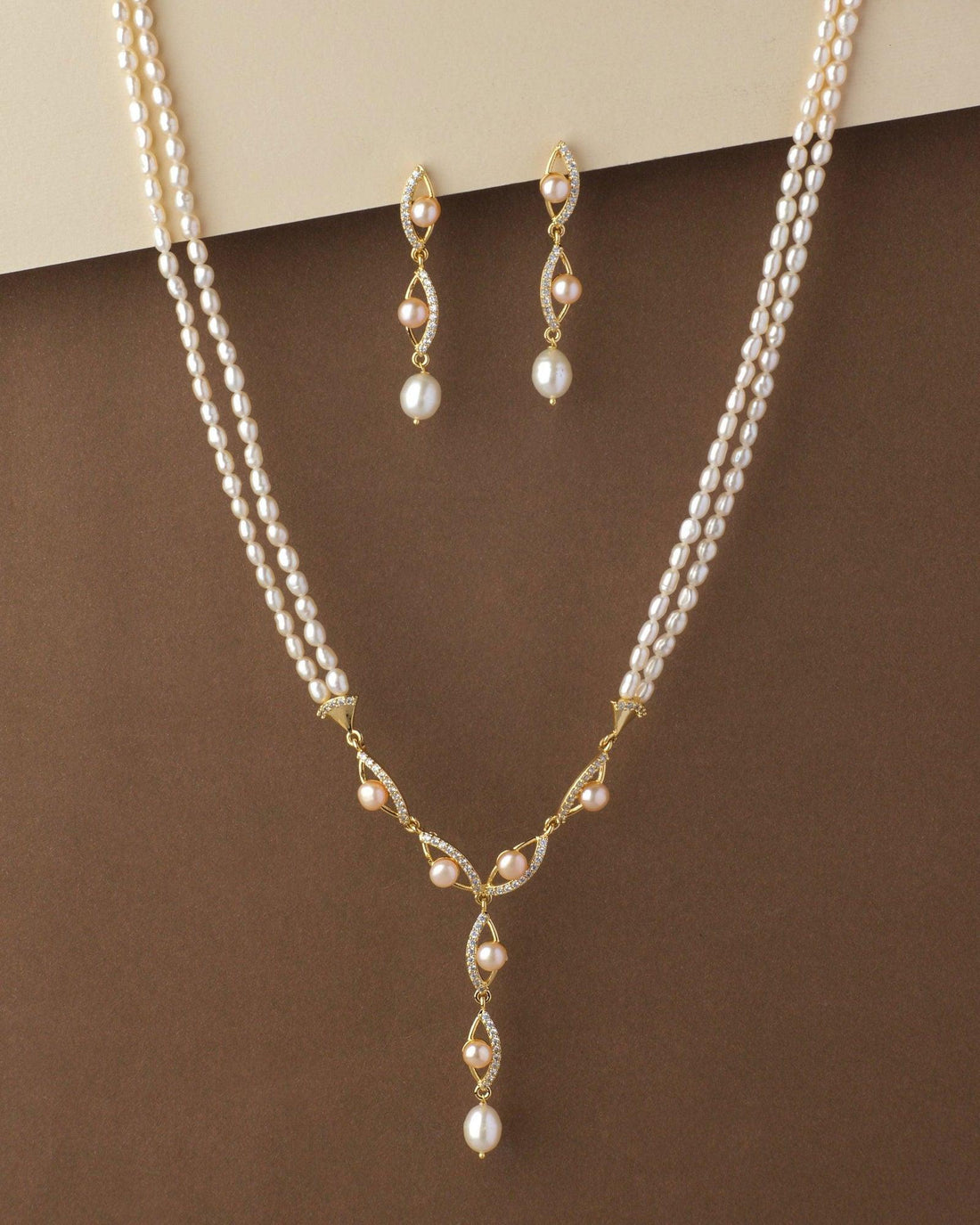 Trendy Pearl Necklace Set - Chandrani Pearls