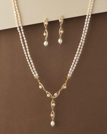 Trendy Pearl Necklace Set - Chandrani Pearls