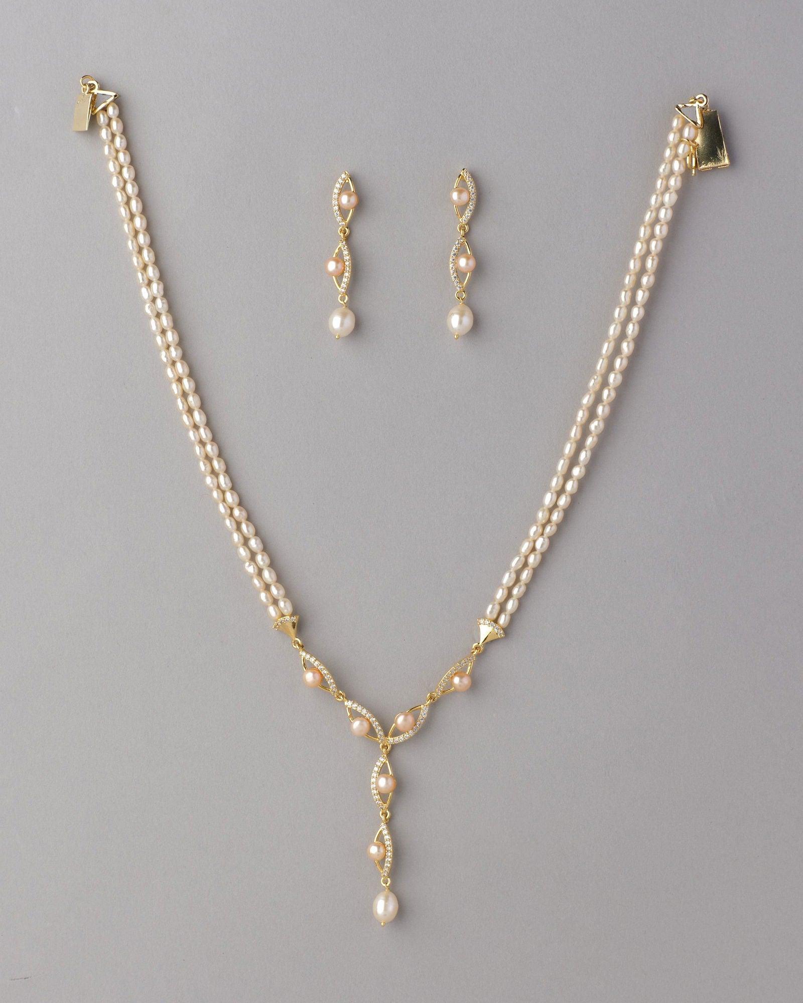 Trendy Pearl Necklace Set - Chandrani Pearls